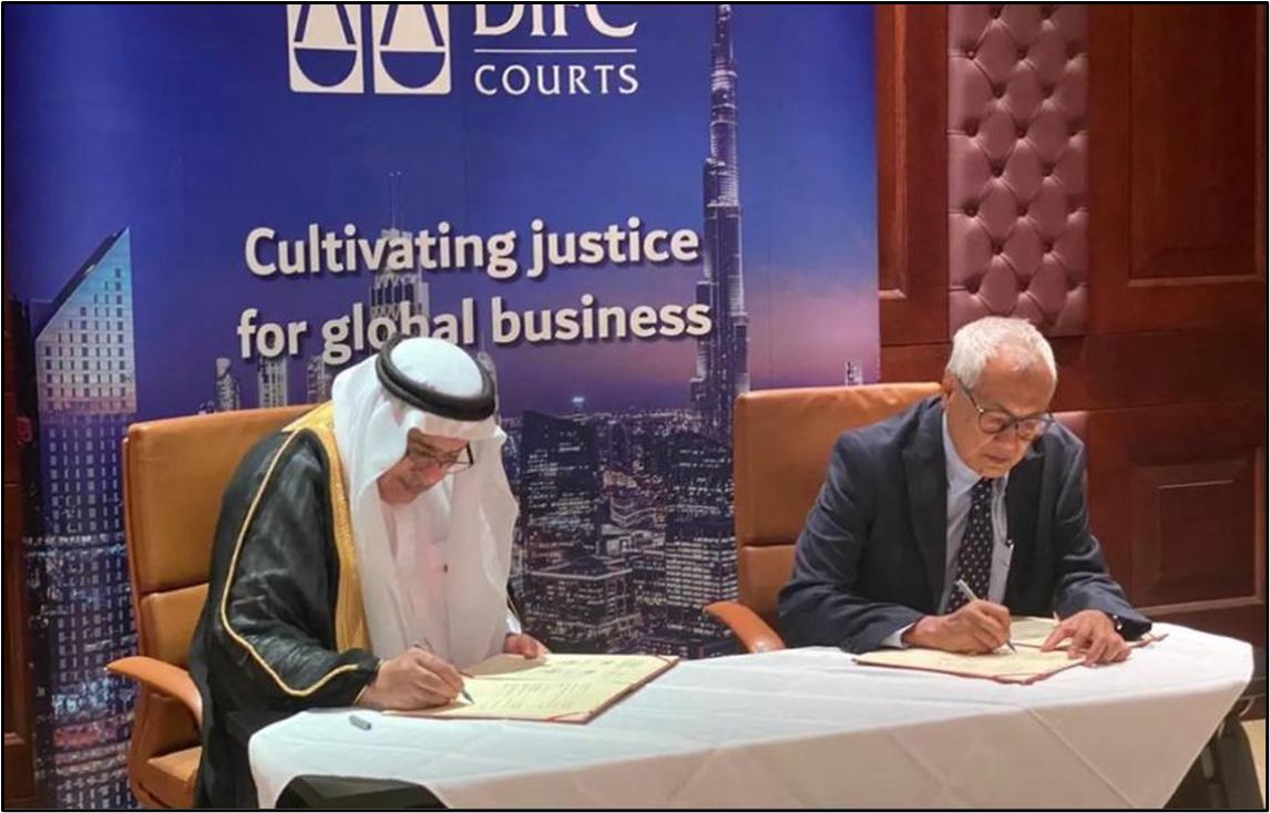 توقيع مذكرة تفاهم مع محاكم مركز دبي المالي العالمي